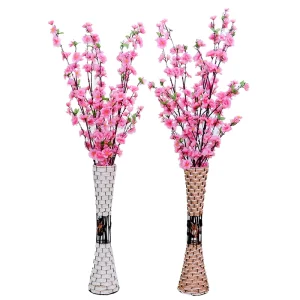 Handwoven Straw Vase - Elegant Floor Decor for Homes, Hotels, and Events